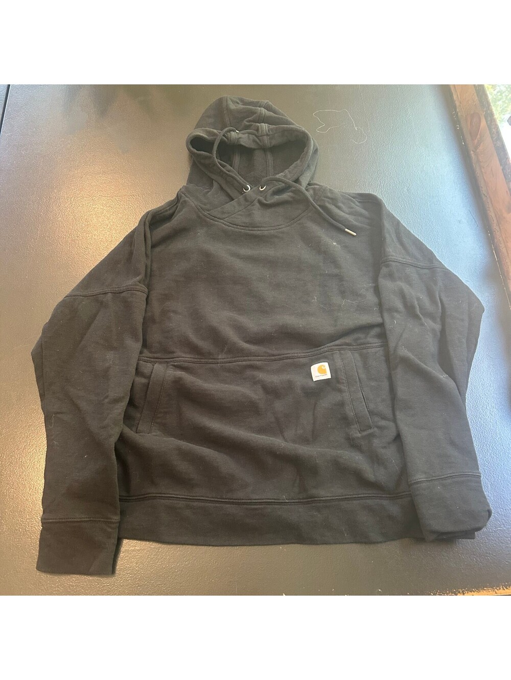 Vintage workwear  Carhartt Men's Black Relaxed Fit Hoodie XL